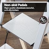 KINGRACK Folding Step Ladder 5 Steps with Handrail Aluminium 150 kg view 2