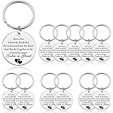 Baipilu 12Pcs Sister Gift Friendship Keychain Graduation Gift for Bestie Wedding Keyring for Sister Thank You Keychain Present Birthday Christmas Keyring Present