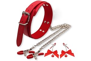 ZJFHTD Nipple Clamps with Chain Necklace for Women Non Piercing Adjustable Choker Body Chain Fake Nipple Piercing Jewelry