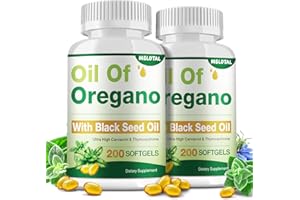 MSLOTAL Oil of Oregano Softgels – 400 Count Organic Oregano Oil Capsules with Black Seed Oil, Immune & Digestive Support, Antioxidant Support, Non-GMO, Gluten-Free