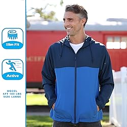 Global Blank Men's Windbreaker Jacket Lightweight