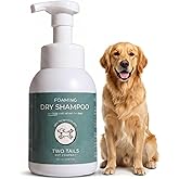 Two Tails Dog Dry Shampoo, Waterless, No Rinse, Foaming 10.55 FL OZ | Coat refresher &amp; deodorizing foam; gentle for sensitive skin; no rinse waterless formula.