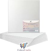 Habercrafts 6x6 Inch Canvas Panels 100% Cotton 5 Pack Primed Ready view 9