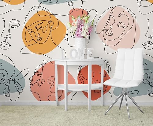 Amazon Com Murwall Art Wallpaper Abstract Faces Wall Mural Woman Wallpaper Face Wall Mural Colorful Wallpaper Bedroom Handmade Abstract shapes, abstract art, abstract portrait, art visage, canson, graffiti, inspiration art, canvas paper, art fair. murwall art wallpaper abstract faces