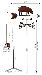 SWEN Products Pig HOG Piggy Weathervane