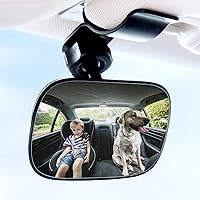 Diono Easy View Racoon Baby Car Mirror - Shatterproof Adjustable Car Seat Mirror For Rear-Facing Infants