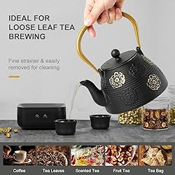 Ufine Cast Iron Teapot with Infuser for Loose Leaf