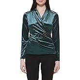 Tommy Hilfiger Women's Wrap Top Dressy Blouse Knit Top