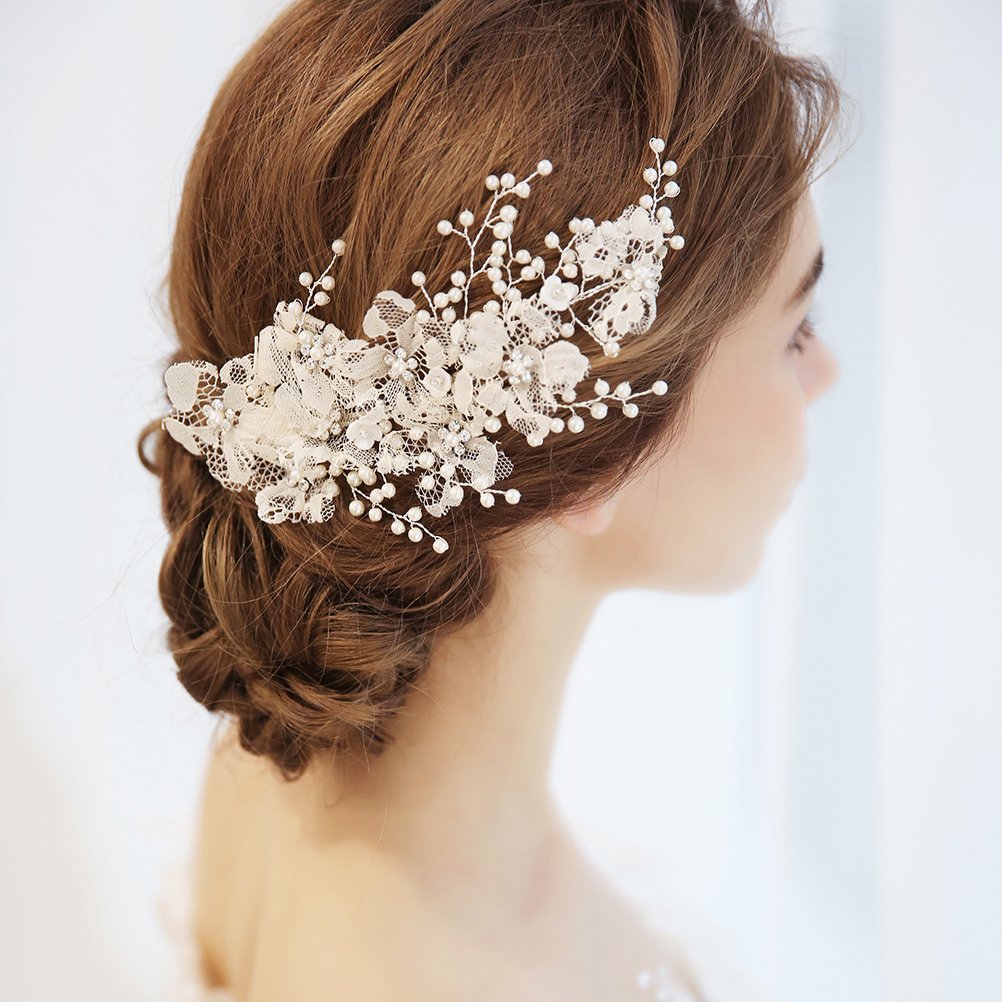 Amazon Com Frcolor Crystal Bridal Hair Side Clip Rhinestone