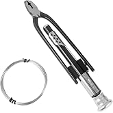 OEMTOOLS 6-Inch Safety Wire Pliers, Wire Twister with Reversible Action | Aviation Pliers with Automatic Spring Return, 10-Meter Long 0.5 mm Zinc Plated Steel Wire, Locking Jaws