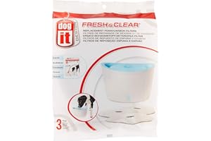 Dogit Replacement Drinking Water Fountain Filters, 3-Pack – Replacement Filters for Dogit Fresh & Clear Drinking Water Fountain and ZEUS H2EAU Elevated Dog and Cat Drinking Water Fountain