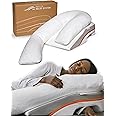 MedCline Reflux Relief System, Bed Wedge Pillow for Acid Reflux and GERD Relief with Therapeutic Body Pillow, Insert, and Covers, Inclined Sleep Position with Arm Pocket, Medium for 5'5" to 5'11" Tall