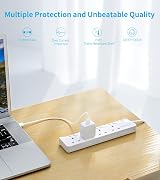 PIBEEX 4 Way Extension Lead 1.5M UK Plug 13A Fused Wall Mounted Power Strip view 2