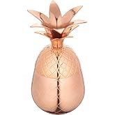 Restaurantware 2-OZ Pineapple Drink Tumbler: Perfect for Bars Restaurants and Catered Events - Copper Drink Shot Cup with Silver Stainless Steel Interior Lining for Pina Coladas and Mojitos - 1-CT