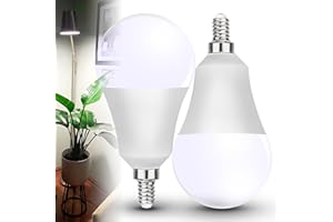 XYANMC 2 Pack E12 Small Candelabra Base LED Grow Light Bulbs Full Spectrum, 12W Sun Plant Light Bulb 100w Equivalent, Balanced Spectrum 5000K Red Blue for Flower, Seed Starting, Indoor Growing