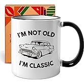 Birthday Gifts for Men - I'm Not Old I'm Classic Coffee Mug - Christmas Birthday Unique Gift for Men, Dad, Grandpa, Him, Husband Ceramic Coffee Mug 11 OZ -42