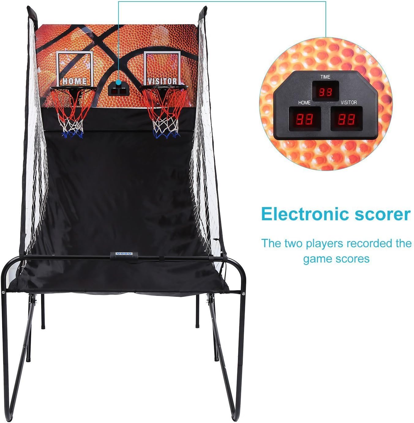 Juego de Canasta Baloncesto Electrónico Plegable + 5 Balones 1 ...