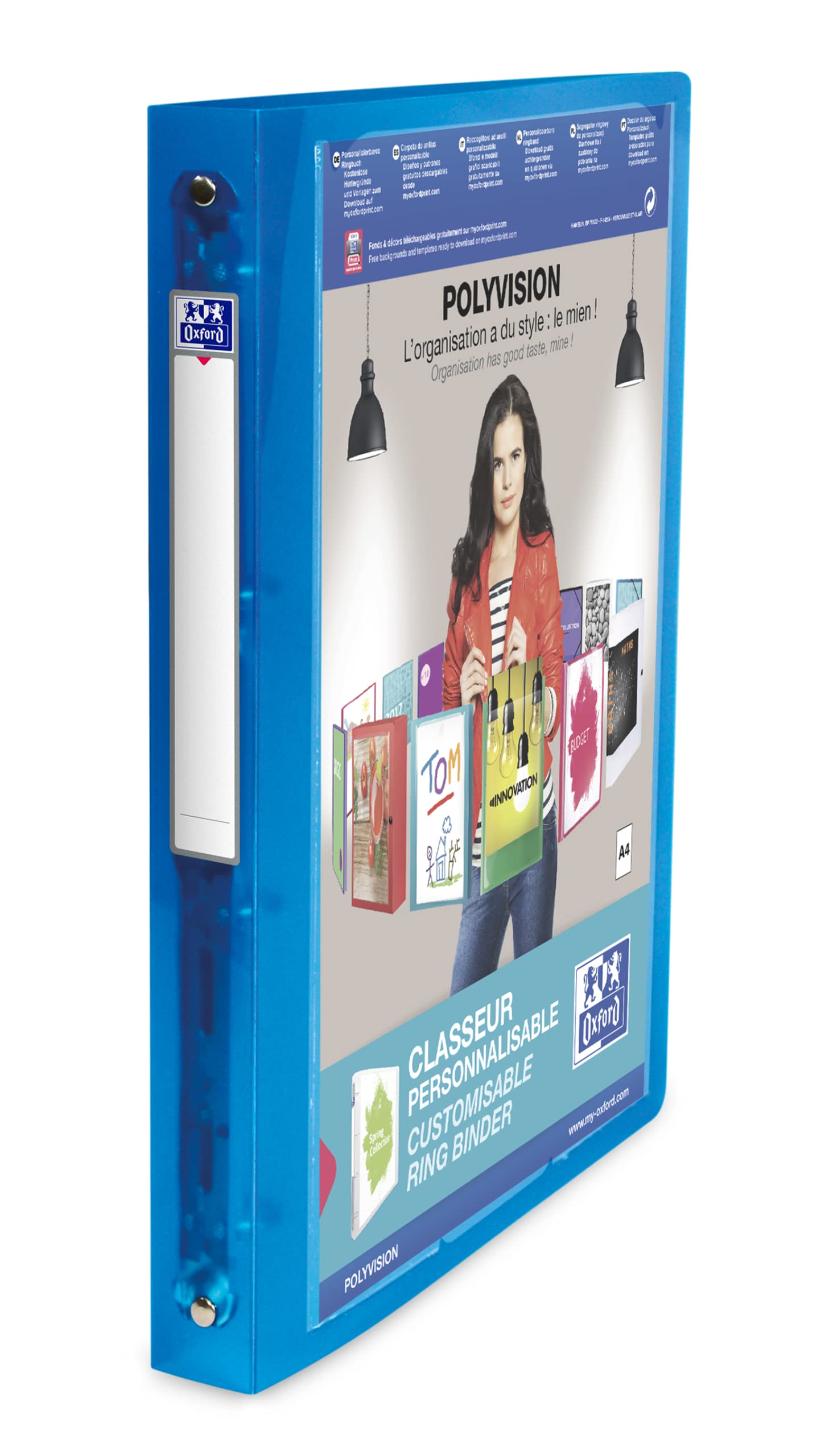 Elba Polyvision Presentation Ring Binder - Blue