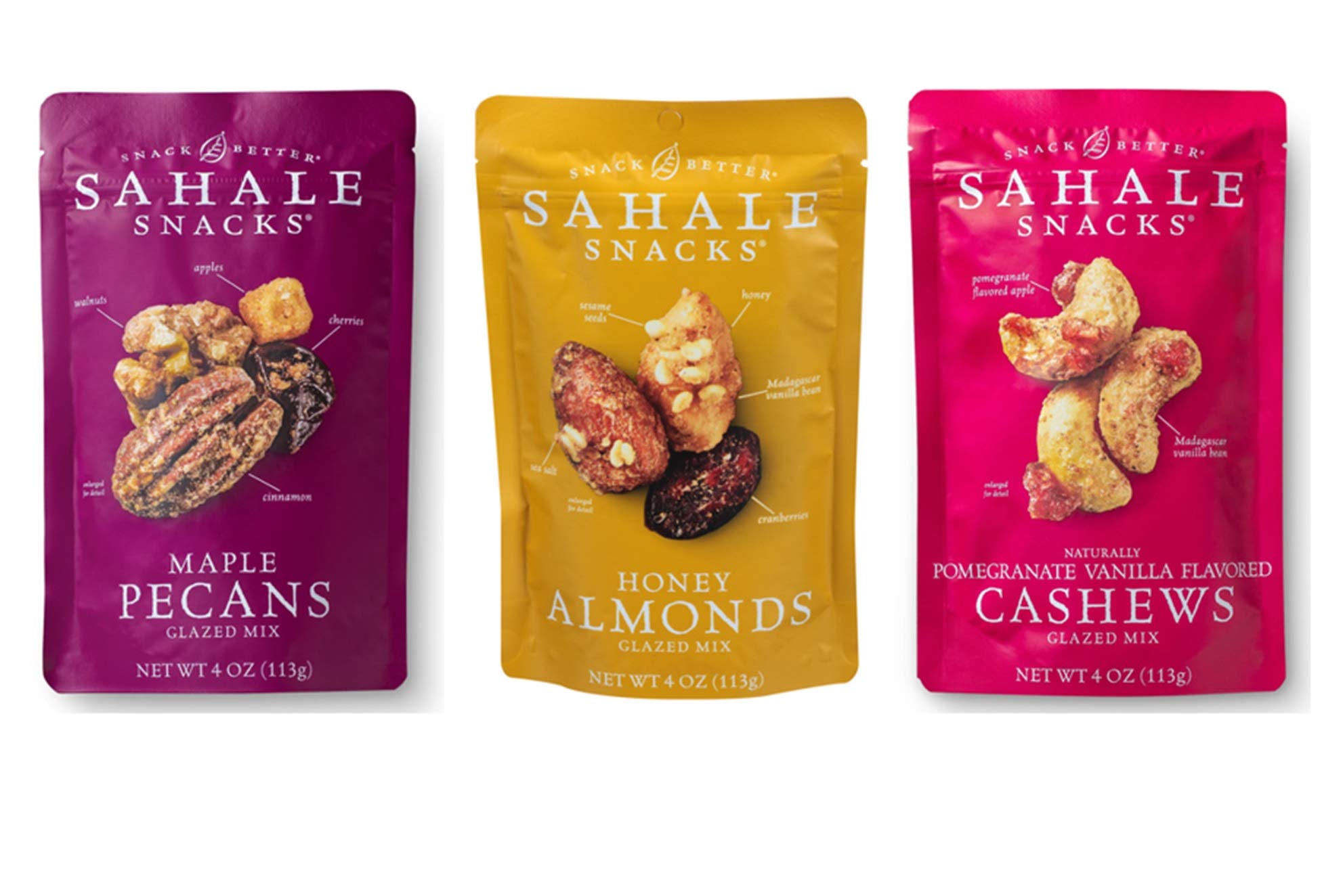 Sahale Snacks Glazed Nut Mix Variety Pack, 4 Ounces (Pack of 6)