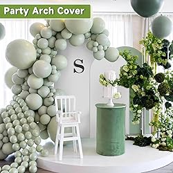 Hemmotop White Arch Backdrop Cover Set 7.2 ft, 6