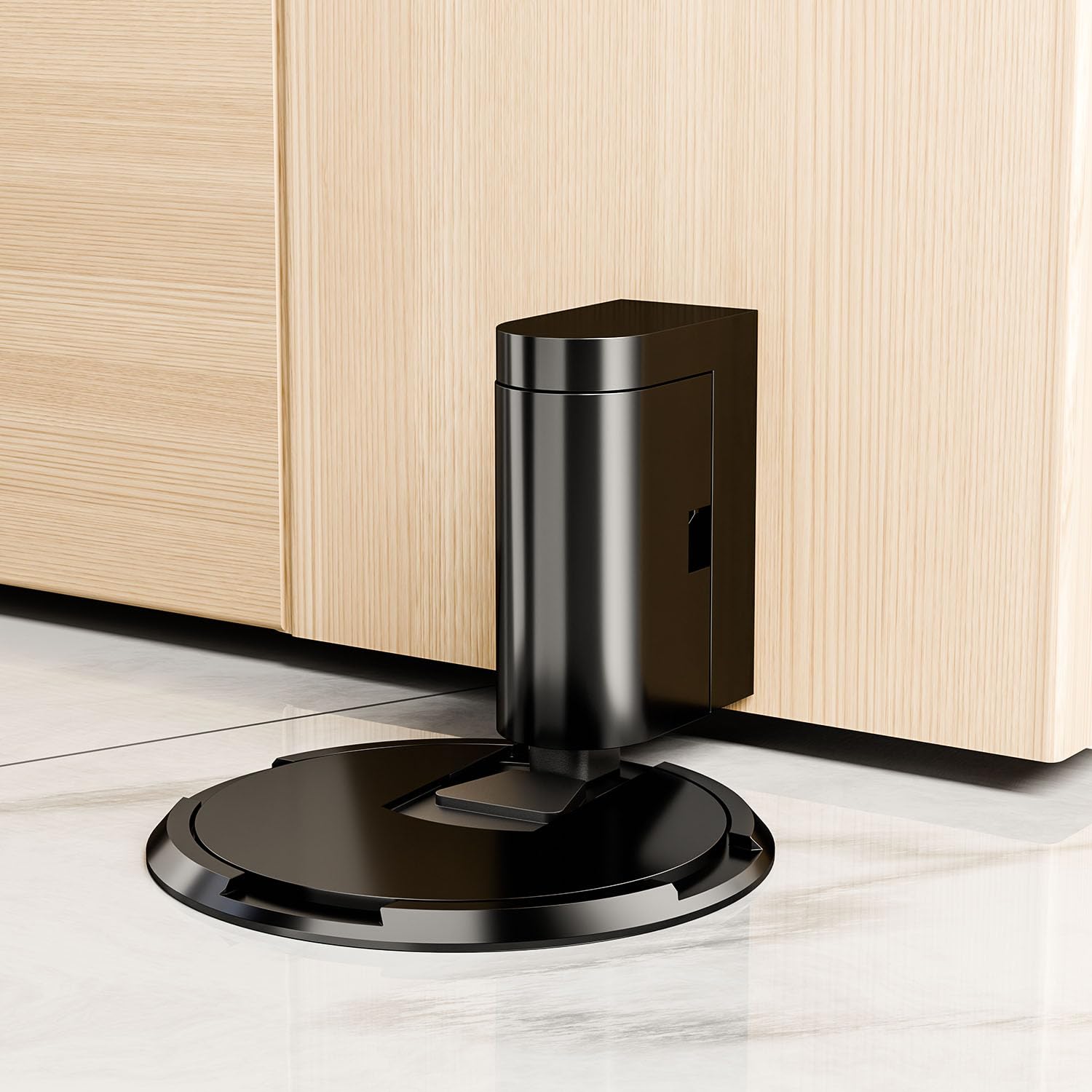 Photo 1 of GASRONS Mechanical Floor Door Stopper, Magnetic Door Stop, for Door Gaps Within 3/4-Inch, for Living Room, Bedroom, Yard, Bathroom, Kitchen (Black)