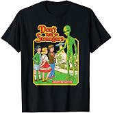 Steven Rhodes Don't Talk to Strangers Alien Retro Dark Humor T-Shirt