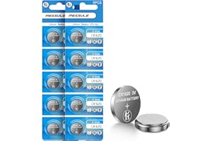 messule CR1620 10 Pack 3V Batteries CR 1620 3 Volt Coin Button Cell Lithium Battery for Key Fob, Car Remote,Watch, Calculator