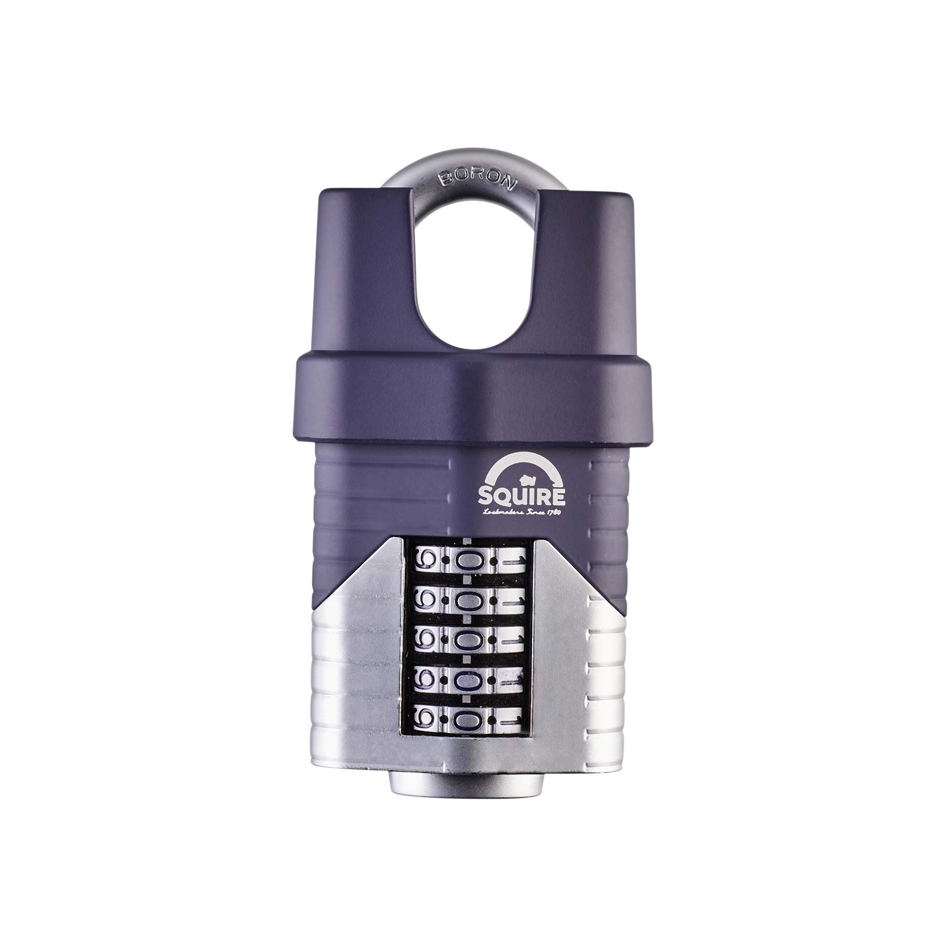 Henry Squire Vulcan 5 Wheel Closed Shackle Combination Padlock, 60 mm (Length), Blue