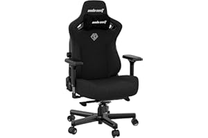 Anda Seat Kaiser 3 XL Gaming Chair for Adults - Ergonomic Black Fabric Gaming Chairs with Lumbar Support, Comfortable Office Chairs with Neck Support - Heavy Duty Computer Chair Wide Seat Capacity