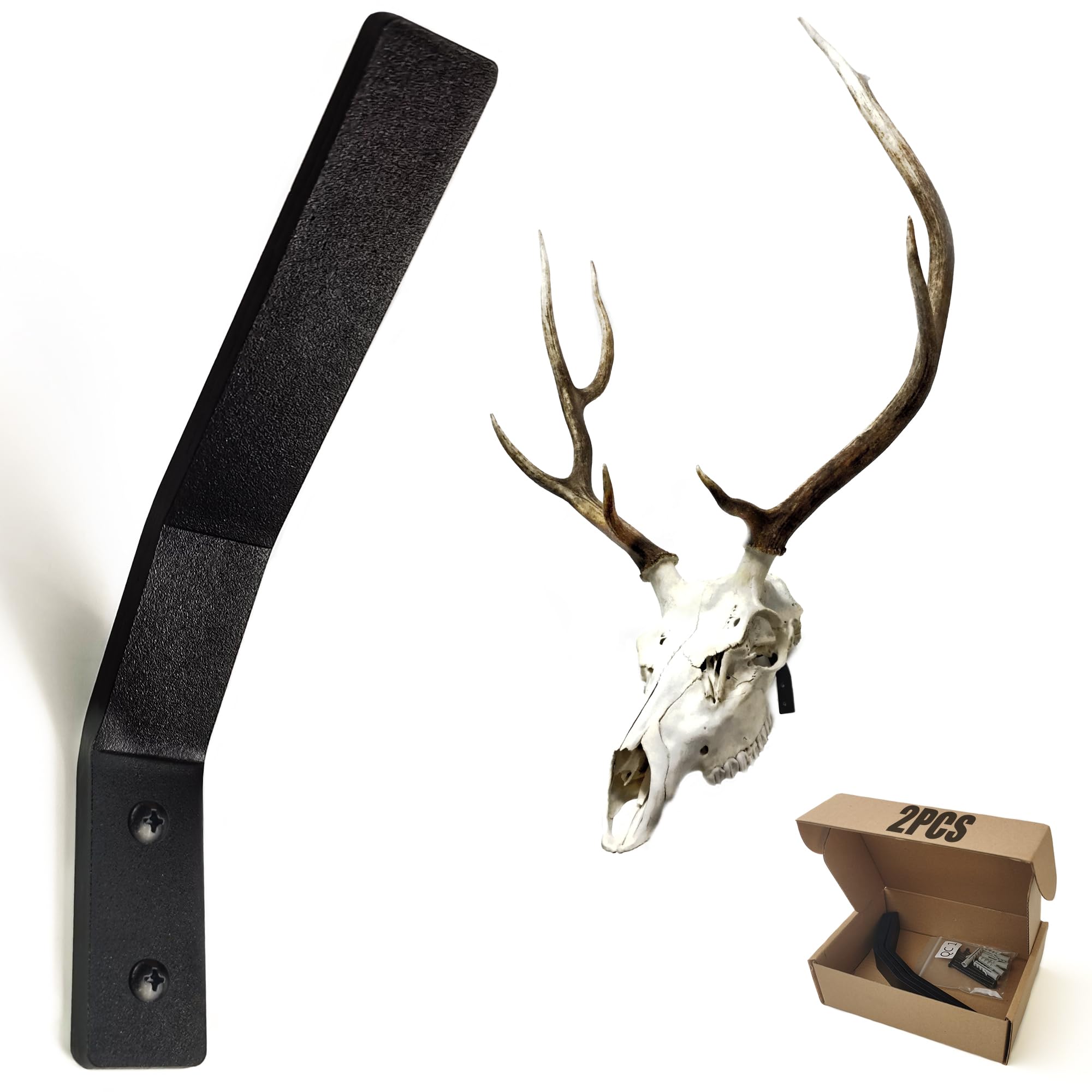 Photo 1 of VMSIXVM European Mount Skull Hanger, Large Deer Skull Wall Hooker for Hanging Deer Head, Buffalo, Pronghorn, Bear and Other Medium Animals, Euro Mount Hanger with Easy Install Kit for Indoor Outdoor
