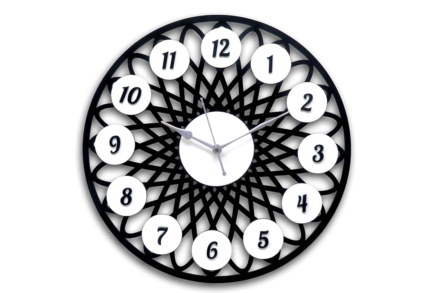 Buy Vroxy 3D Round Fancy Acrylic Wall Clock Design, for Living Room