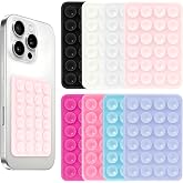 Giumel 8PCS Silicone Suction Phone Case Mount, Non Slip Suction Cup, Hands-Free Phone Accessories Holder for Selfies and Videos, Silicone Adhesive Stand Sticky for Cell Phone