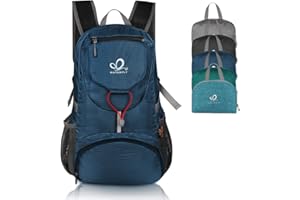 WATERFLY Hiking Backpack 20L Foldable Travel Backpack Lightweight Hiking Daypack for Outdoor Cycling Camping
