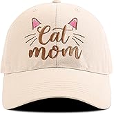 Embroidered Hat for Cat and Dog Mom Gifts for Women - Dog Gifts for Women, Adjustable Breathable Baseball Cap