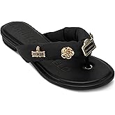 KARL LAGERFELD womens Ceejay Thong Flip Flop With Pins