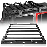 Hooke Road Overlanding Roof Rack for 2018-2026 Jeep Wrangler JL 2/4 Doors & Gladiator JT, Steel Cargo Basket for Jeep Hard Top Only