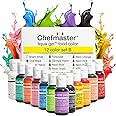 Chefmaster - Liqua-Gel Food Coloring - 12 Color Set B - Fade Resistant - 12 Pack - Vibrant, Eye-Catching Colors, Easy-To-Blend Formula, Fade-Resistant - Made in the USA