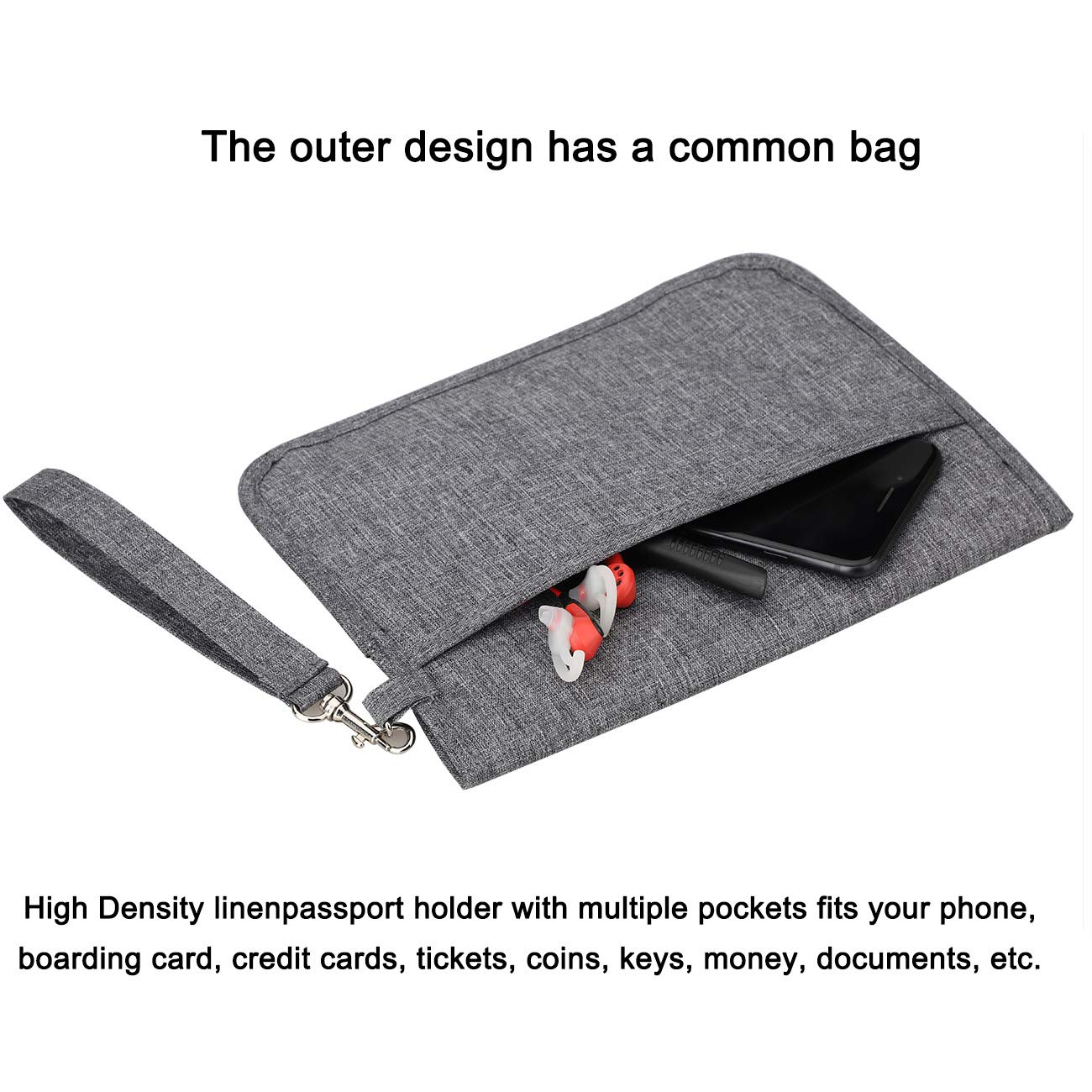 Smell Proof Bag 10 Inch x 7.5 Inch Portable Carbon Tissue Odor Proof Pouch - Sturdy and Modern Carbon Lined Stash Bag - Premium Quality Eco-Friendly Materials - Multiple Pockets - Waterproof Back