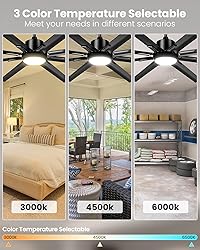 72 Inch Large Industrial Ceiling Fan with Light and