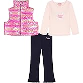 Juicy Couture girls 3 Pc Puff Vest Pant Set