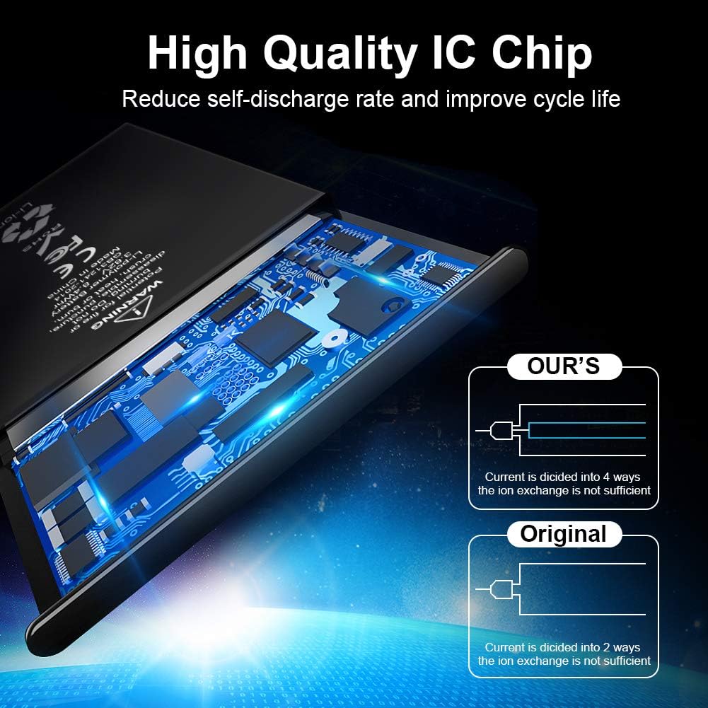 Olixm 2280mAh Battery Replacement Compatible with iPhone 6, 0 Cycle High Capacity Li-Polymer A1549 A1586 A1589 Rechargeable Battery with Complete Repair Tool Kit Adhesive and Instructions: Home Audio & Theater