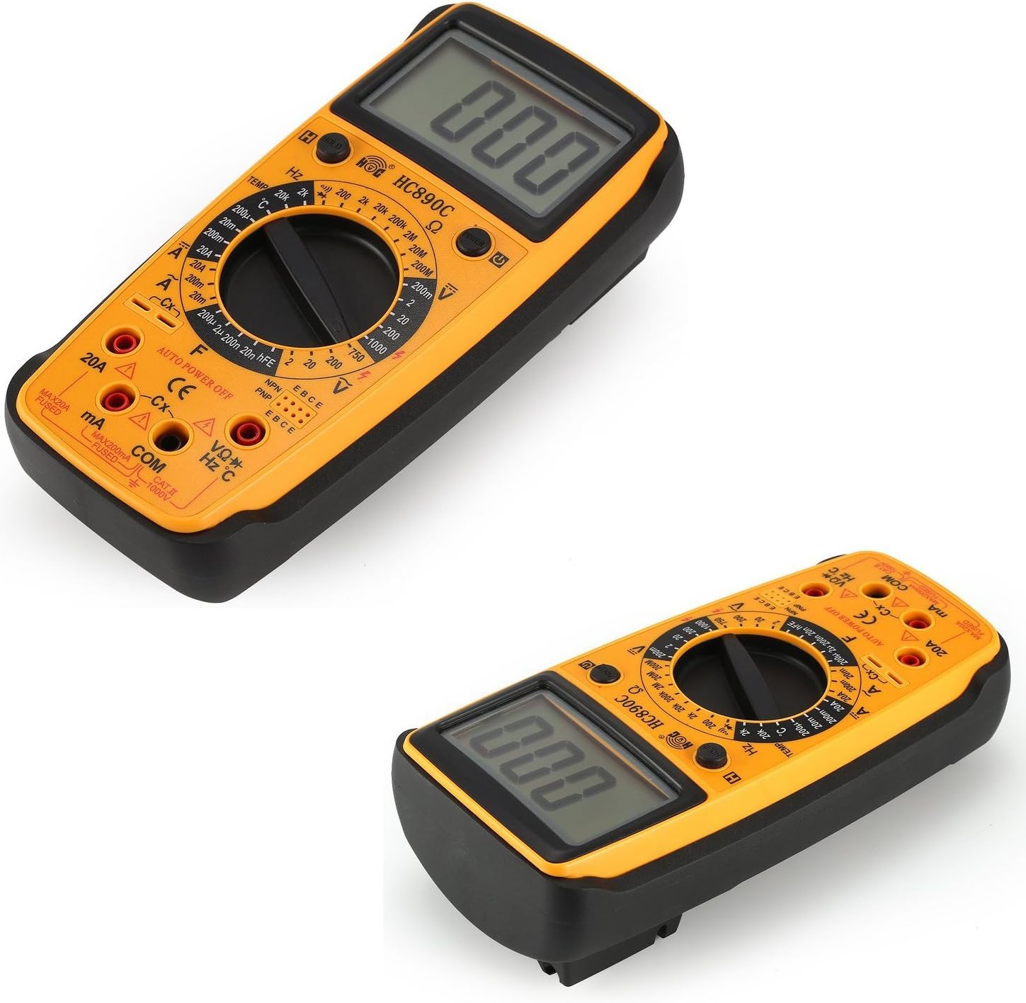 Baynne HC890C Digital Multimeter AC/DC Volt Amp Ohm Temperature Diode hFE Tester