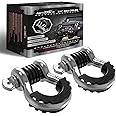 AUTMATCH D Ring Shackle 3/4" Shackles (2 Pack) 41,887Ibs Break Strength, Clevis Shackle with 7/8" Screw Pin and Shackle Isolator Washers Kit for Tow Strap Winch Off Road Vehicle Recovery, Silver
