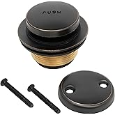 Dorence Tip Toe Bathtub Drain Kit Tub Drain Assembly Conversion Kit, All Brass Construction with Lift and Turn Easy Installat