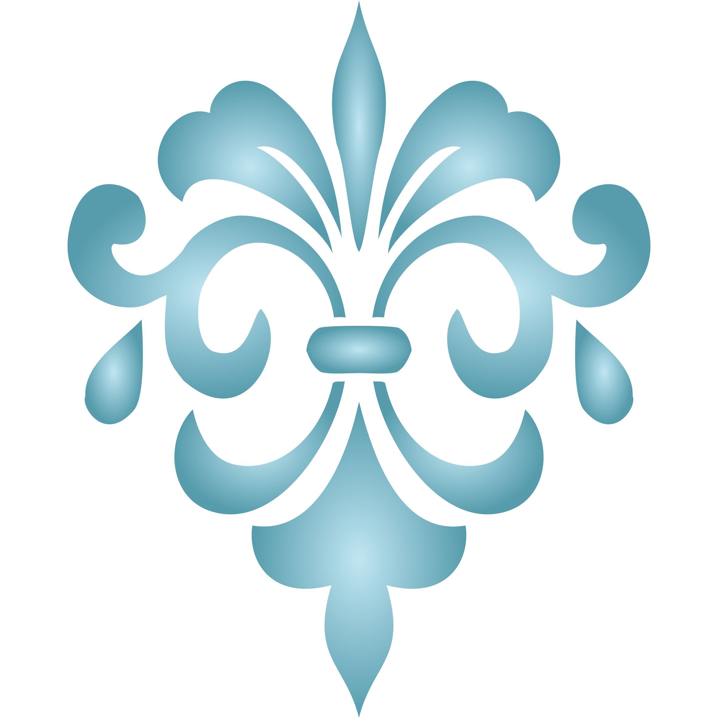 Fancy Fleur De Lis Stencil - 12.5 x 15cm (M) - Reusable Iris Sword Lily Fleur-de-lis Fleur-de-LYS Wall Stencil Template