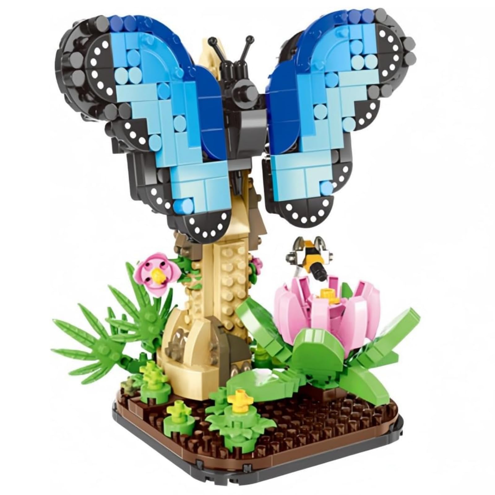 JVAVNE Insect Animal Building Blocks Set, Butterfly Cute Building Toy, Mini Animals Building Bricks Kits, Micro Building Model Toy Set for Adults Boys Girls, Creative Home Office Decor Gift, 466PCS