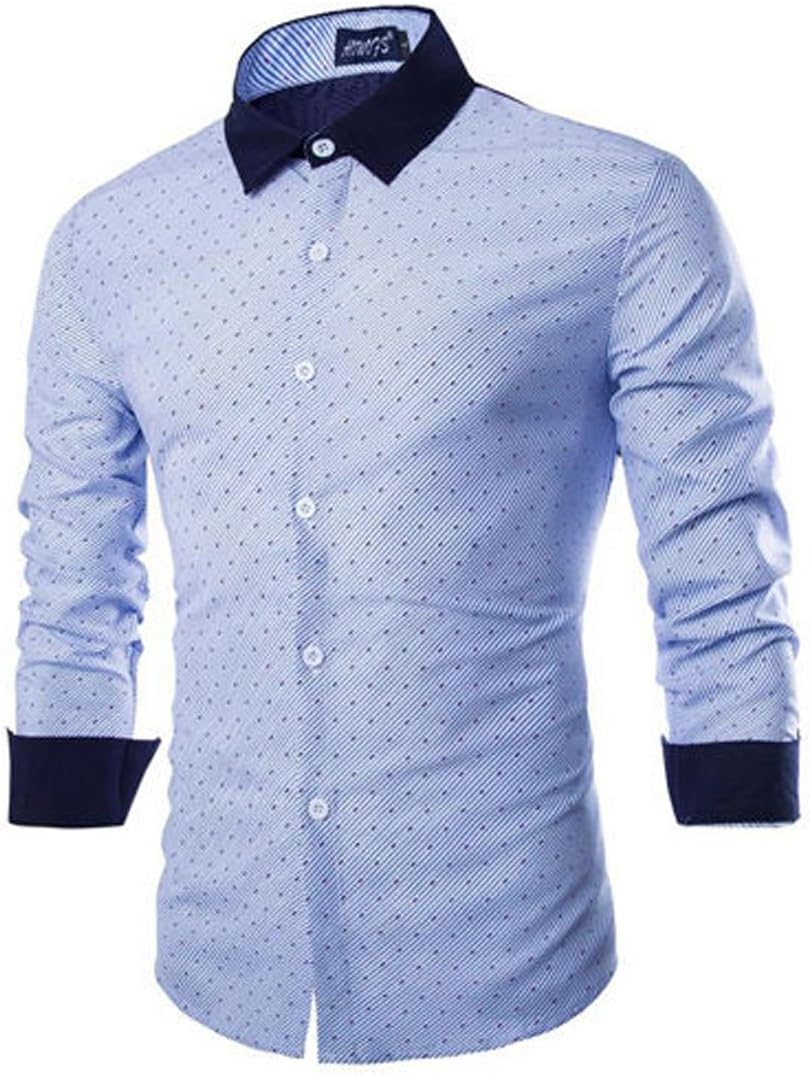 Whelen Men Luxury Stylish Casual Long Sleeve Slim Fit Formal Shirt