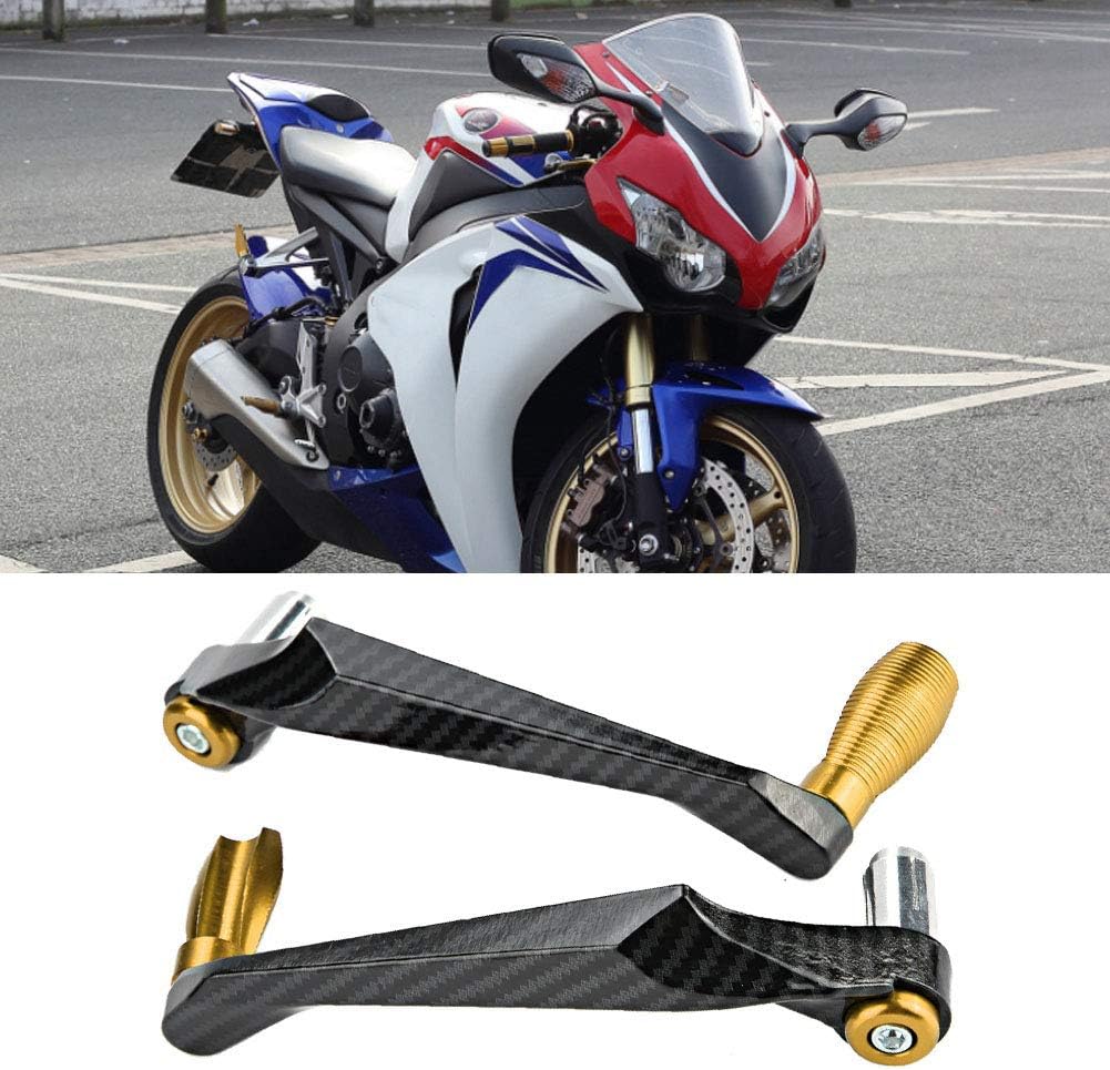 Aramox Motorcycle Motorbike Brake Lever Guards, 7/8 inch Universal Aluminum Alloy Motorcycle Handlebar Brake Protector (Gold) - Image 5
