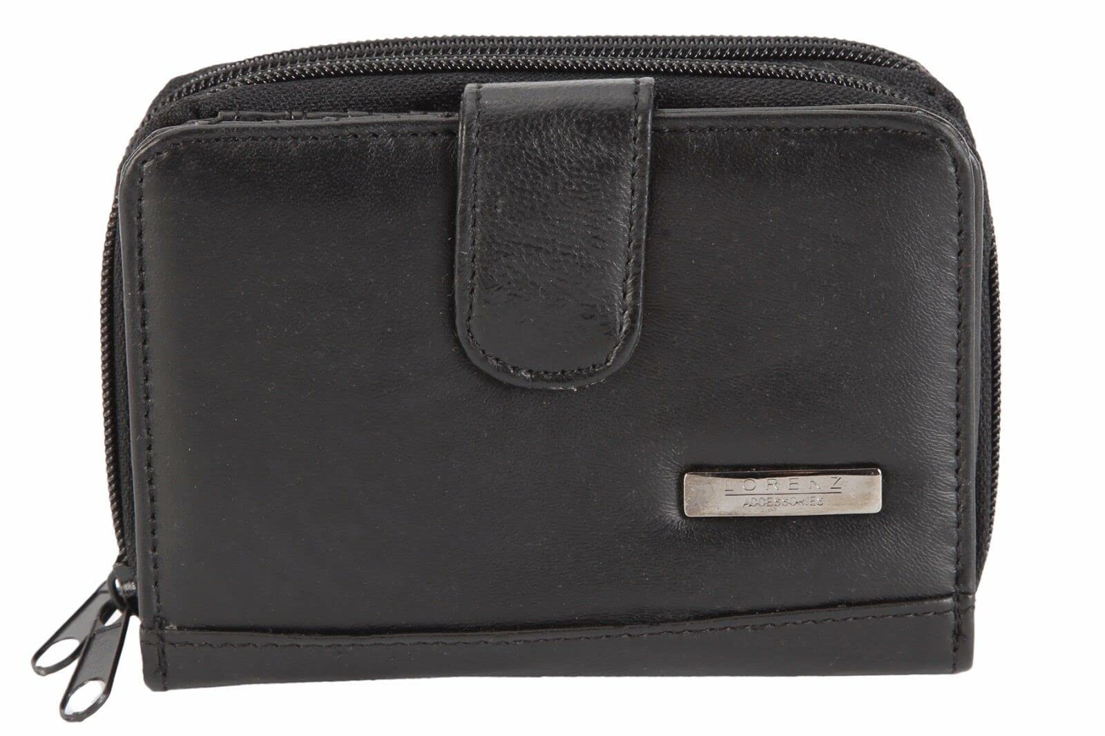 Ladies Super Soft Nappa Leather Bi-Fold Purse with Multiple Compartments and Slots