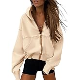 PRETTYGARDEN Hoodies for Women Sweatshirt Zip Up Hoodie Fall Fashion 2026 Trendy Long Sleeve Jackets Winter Clothing Outfits